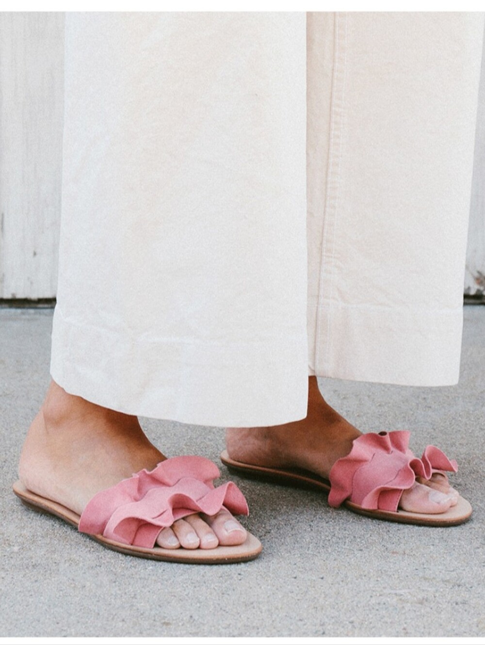 Loeffler Randall Birdie Suede Slides in Black Size 8 - Picture 8 of 8